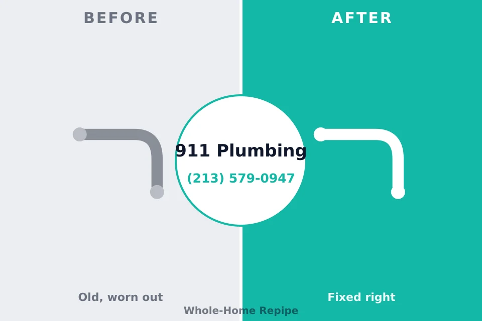 Before and after: plumbing repair Clay City, KY
